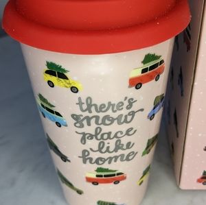 Brand new with box, "There's snow place like home" travel mug from paper source